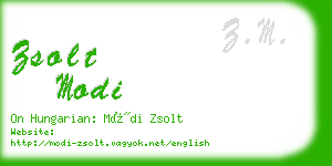 zsolt modi business card